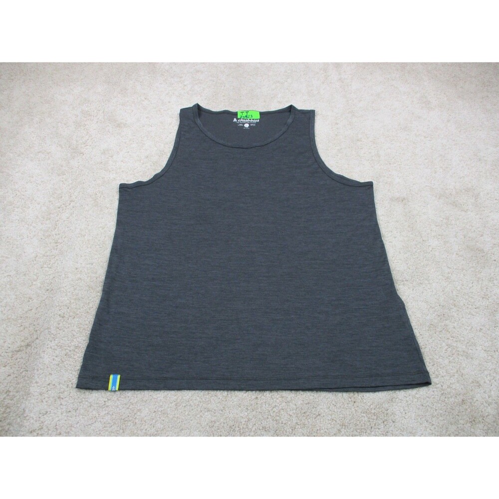 Chubbies Shirt Mens Large L Gray Tank Top Sleeveless Athletic Running Workout